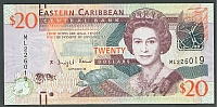 Eastern Caribbean,  P-53, 2012 $20, GemCU